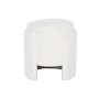 Reposapiés Home ESPRIT Blanco Poliéster Madera MDF Scandi 40 x 40 x 43 cm