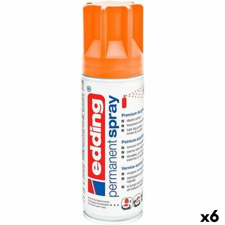 Pintura en spray Edding Permanente Naranja 200 ml (6 Unidades)