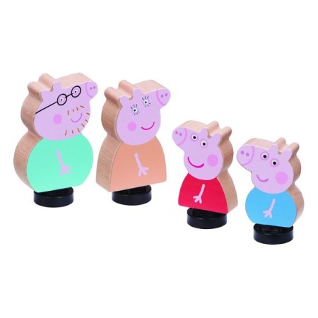 Figurines Bandai Peppa Pig Bois 4 pcs (15,5 x 9 x 4 cm)