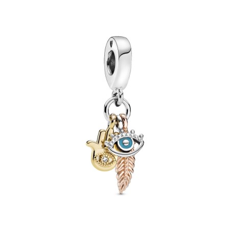 Perle de verre Femme Pandora HAND. EYE AND FEATHER