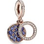 Perle de verre Femme Pandora SPARKLING PINK DISC DOUBLE DANGLE