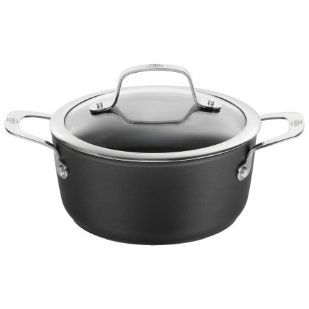 Marmite avec couvercle Ballarini Alba 2,7 L Noir Titane Argenté Acier inoxydable Aluminium Ø 20 cm 22 x 14 x 8 cm