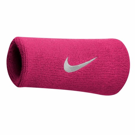 Muñequeras Nike DoubleWide Rosa oscuro