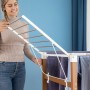 Tendedero Plegable Vertical con Ruedas Dreeyl InnovaGoods 38 Barras Blanco (Reacondicionado A)