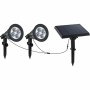 Foco Solar Lumi Garden Family Spiky 2 en 1 Negro Aluminio Acero (2 Unidades)