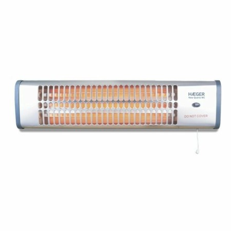 Calefactor Eléctrico de Cuarzo Haeger BH-120.003A Plateado 1200 W