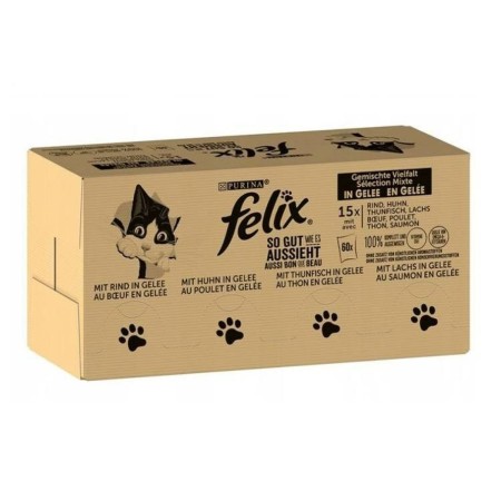 Aliments pour chat Purina Felix Mix Poulet Thon Veau Morue 85 g