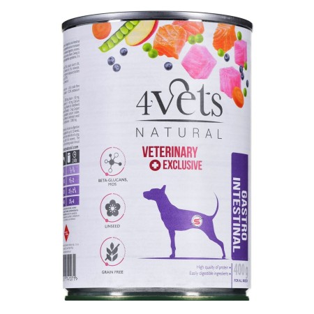 Comida húmeda 4VETS                 Perros adultos Pavo 400 g