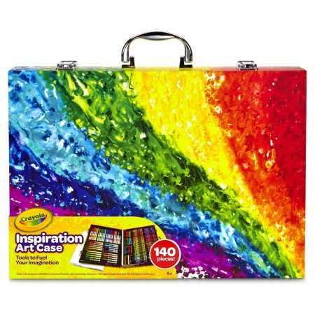 Kit de Dessin Crayola Porte documents Arc-en-ciel (140 pcs)