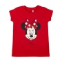 T shirt à manches courtes Enfant Minnie Mouse Rouge