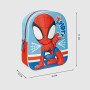 Mochila Infantil 3D Spidey Azul Rojo 25 x 31 x 1 cm