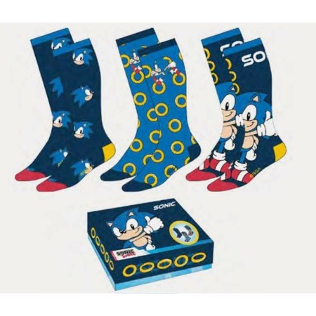 Calcetines Sonic 36-41 3 Piezas