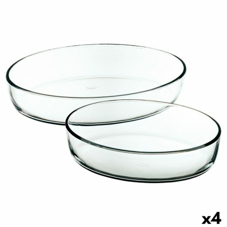 Jeux de plateaux Transparent Verre Borosilicaté 1,5 L 3,2 L (4 Unités)