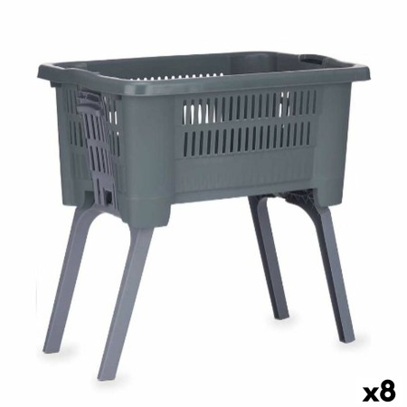 Cesto para la Ropa Sucia Plegable Plástico 25 L 39 x 58,8 x 60 cm (8 Unidades)