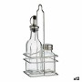 Set d'huiliers et de salières Transparent Argenté verre Silicone Acier inoxydable 200 ml 79 ml (12 Unités)