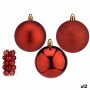 Lot de boules de Noël Ø 7 cm Rouge Plastique (12 Unités)