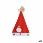 Bonnet de Père Noël Blanc Rouge (12 Unités)