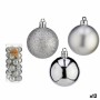 Lot de boules de Noël Argenté Plastique 5 x 6 x 5 cm (12 Unités)