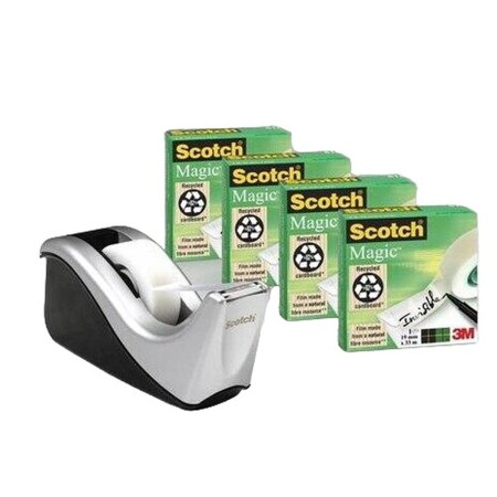 Set de Cintas Adhesivas Scotch C60-ST4 5 Piezas 19 x 33 mm Negro/Gris