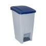 Poubelle à pédale Denox Bleu Gris Plastique 60 L