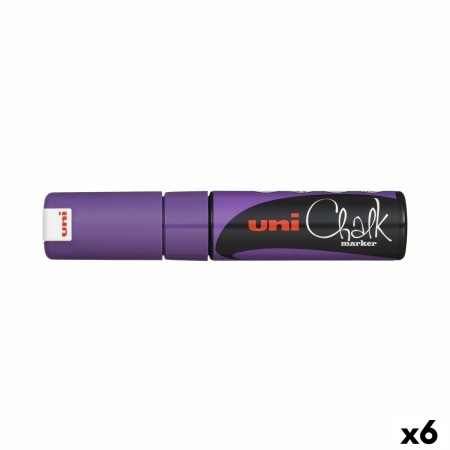 Rotuladores de tiza líquida Uni-Ball PWE-8K Violeta (6 Piezas) (6 Unidades)