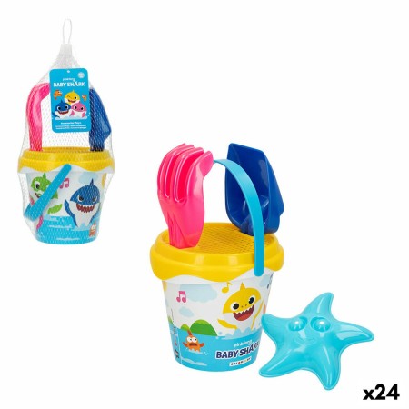 Set de Juguetes de Playa Baby Shark Ø 14 cm Plástico (24 Unidades)