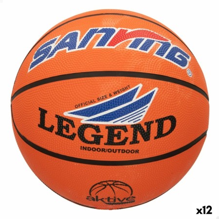 Balón de Baloncesto Aktive Nailon Caucho Policarbonato 12 Unidades