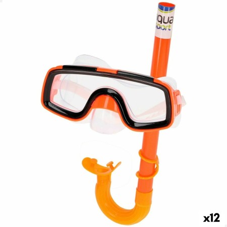 Masque de Plongée avec Tube AquaSport Enfant (12 Unités)