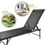 Chaise longue Aktive Gris 180 x 35 x 49 cm (2 Unités)