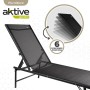 Tumbona Aktive Gris 180 x 35 x 49 cm (2 Unidades)