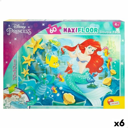 Puzzle Infantil Princesses Disney Doble cara 60 Piezas 70 x 1,5 x 50 cm (6 Unidades)