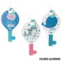 Raquettes de Plage avec Balle Aktive Enfant 18,5 x 31,5 cm (24 Unités)