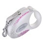 Laisse pour Chien Flexi Glam Composition with Swarovski crystals 3 m Blanc S