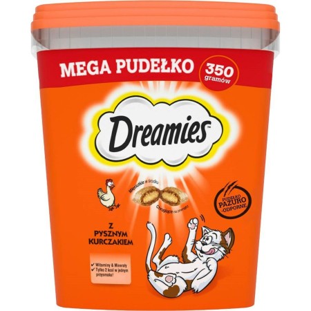 Collation pour Chat Dreamies Mega 2 x 350 g Poulet Fromage 350 g