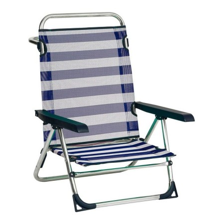 Chaise de Plage Alco 1 Aluminium Multiposition Pliable Multicouleur (79,5 x 59,5 x 56 cm) (Reconditionné B)