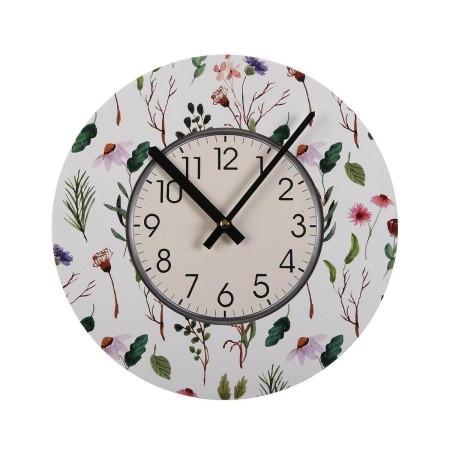 Horloge Murale Versa Sansa Fleurs Bois 4 x 30 x 30 cm