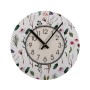 Horloge Murale Versa Sansa Fleurs Bois 4 x 30 x 30 cm