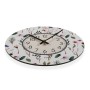 Horloge Murale Versa Sansa Fleurs Bois 4 x 30 x 30 cm