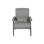 Sillón Home ESPRIT Blanco Negro Metal 72 x 91,5 x 91,5 cm