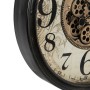 Horloge Murale Noir Crème Verre Fer 66 x 9,5 x 66 cm (3 Unités)