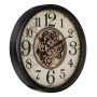 Horloge Murale Noir Crème Verre Fer 66 x 9,5 x 66 cm (3 Unités)
