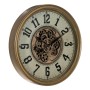 Reloj de Pared Crema Dorado Cristal Hierro 66 x 9,5 x 66 cm (3 Unidades)