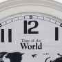 Reloj de Pared Mapamundi Blanco Negro Hierro 70 x 70 x 6,5 cm