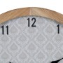 Horloge Murale Blanc Naturel Bois Verre 60 x 60 x 6,5 cm