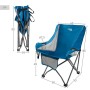 Silla de Camping Plegable Aktive Azul 48 x 86 x 50 cm (2 Unidades)