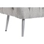 Banquette Home ESPRIT Gris Argenté Polyester Métal 103 x 46 x 42 cm