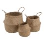 Juego de Cestos Natural Fibra natural 30 x 30 x 38 cm (3 Piezas)