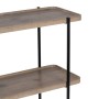 Console Noir Naturel Fer Bois MDF 120 x 30 x 70 cm