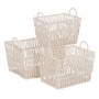 Lot de paniers Blanc Corde 45 x 35 x 36 cm (3 Pièces)