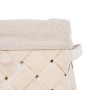 Set de basket Blanc Bois Tissu 39,5 x 30 x 24 cm (3 Unités)